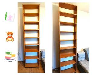 Tanio wysoki regał 260x63x20 cm olcha szafka regał biblioteczka Warszawa