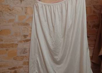(48/50) (4XL/5XL) Ekskluzywna, biała półhalka halka z Londynu