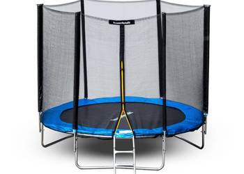 Trampolina ogrodowa z siatką zewnętrzną o średnicy 8 ft 244-252 cm + drabi…