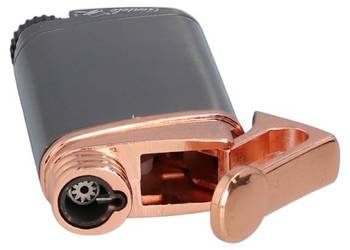 Czarna Zapalniczka Żarowa Gazowa Metalowa z Regulacją Płomienia Gentelo