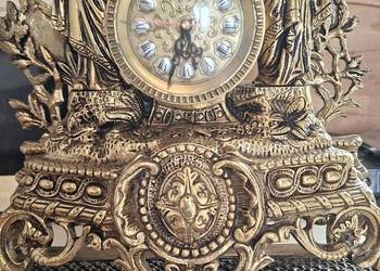 Mosiężny zegar kominkowy