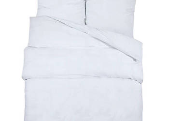 Zestaw pościeli biały 225x220 cm lekka mikrofibra WM-136028