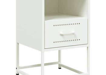 Szafka nocna biała 36x39x605 cm stal WM-846564