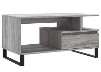 Stolik kawowy szary dąb sonoma 90x49x45 cm drewnopochodny WM-831034