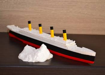RMS Titanic + góra lodowa - Model - Druk 3D