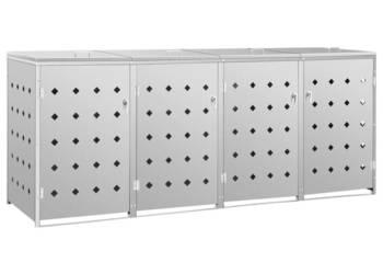 vidaXL Poczwórna osłona na kosze na śmieci, 240 L(SKU:145382)