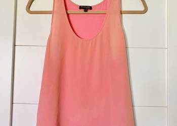 Piękny morelowy top bluzka jedwab Massimo Dutti pastelowy róż