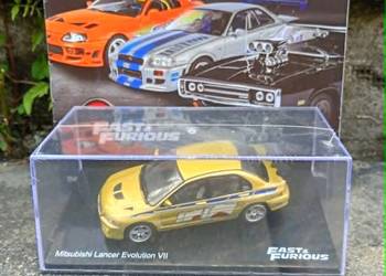 MITSUBISHI LANCER EVOLUTION EVO VII szybcy i wściekli model 1/43 Deagostini