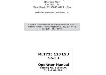 Manitou MLT  735-120 LSU instrukcja obsługi, katalog