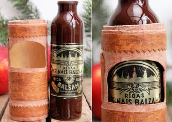 Riga Balsam butelka gliniana w brzozowej korze