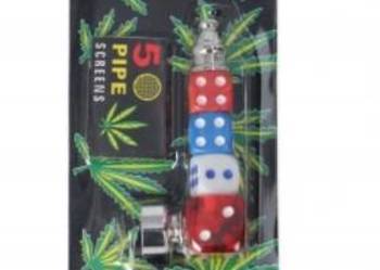 Metalowa Lufka z Kolorowymi Kostkami i 5 Zapasowymi Sitkami