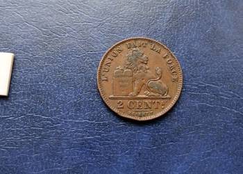 Stare monety 2 cent 1919 Belgia /2