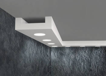 Profil pod halogen, gzyms, dekor, maskownica, sufit podwieszany