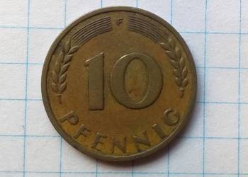 10 FENIGÓW ( 10 PFENNIG ) 1950 ROK ( F ) - NIEMCY