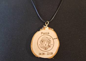 Zawieszka na rzemyku znak zodiaku Panna