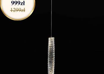 Żyrandol kryształowy srebrny glamour pojedyncza lampa wisząca Żyrandol kryształowy srebrny glamour pojedyncza lampa wisząca