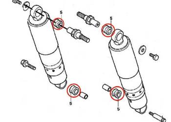 Tuleje amortyzatorów honda vt vtx shadow tulejki 52489-KR3-003 nylon