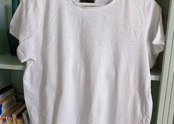 Klasyczny biały bawełniany t-shirt r. L