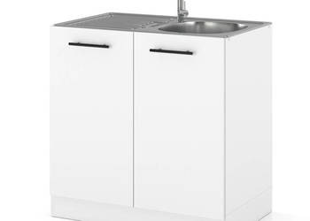 szafka kuchenna stojąca pod zlewozmywak modułowa 80cm spremium biały mat