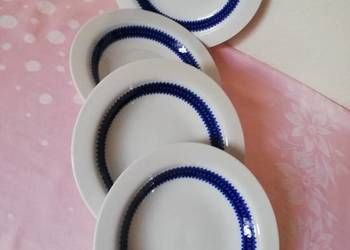 Talerze obiadowe głębokie biało kobaltowa porcelana Thomas