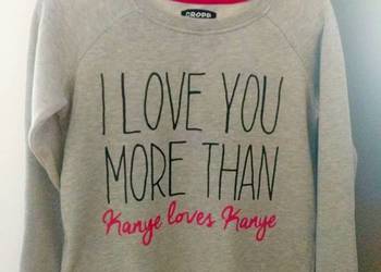 szara bluza z napisem, S, Kanye West, Cropp