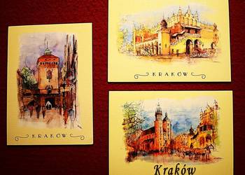 Pocztówki ,widokówki - Kraków - 6 sztuk w jednej niskiej cenie..