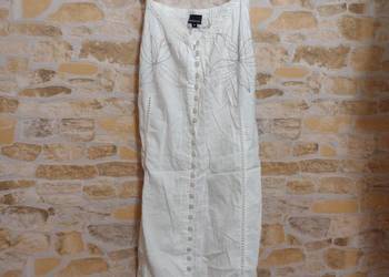 (38) CALVIN KLEIN/Ekskluzywna, haftowana sukienka plażowa