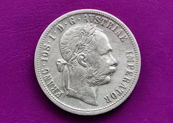 Moneta 1 FLOREN 1877 / AUSTRIA - Srebro - Rzadkość! (nr.1)