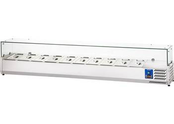 Witryna Chłodnicza Gastronomiczna Nadstawka z Szybą 2000 mm 10x GN 1/4 Stal