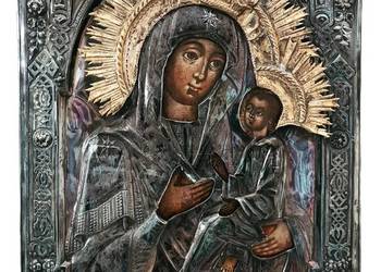 Ikona Matka Boża Tychwińska - srebro, 0358