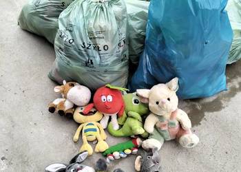 maskotki - pluszaki - 8 worków pluszaków