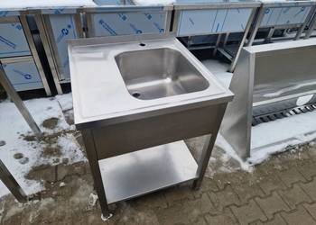 Zlew Gastronomiczny 1 Komorowy Z Półką 70/70/85