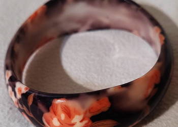 Bransoletka z masy w motywy kwiatowe