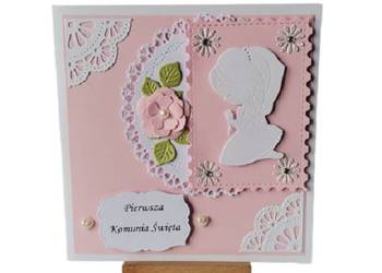 Kartki Pamiątka Komunii Świętej K4 Dziewczynka Wzór 6