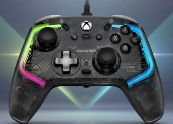 Przezroczysty przewodowy kontroler Xbox RGB z Hall Effect