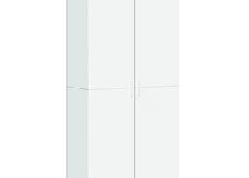 Wysoka szafka biała 80x35x180 cm materiał drewnopochodny WM-3276651