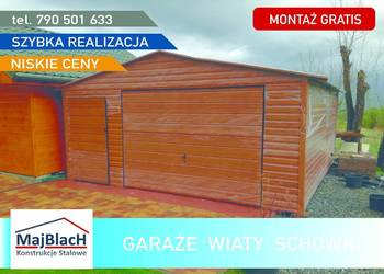 Drewnopodobny Garaż Blaszany - Złoty Dąb - Garaże Blaszane – Maj-Blach