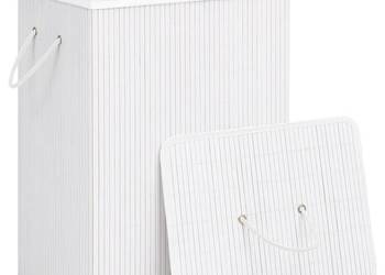 vidaXL Bambusowy kosz na pranie z pojedynczą przegrodą(SKU:320751)