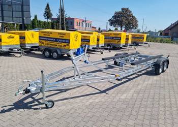 Przyczepa podłodziowa dwuosiowa Dmc 2700kg dł 780+100cm PRODUCENT NOWA