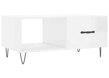 Stolik kawowy biały o wysokim połysku 90x50x40 cm WM-829206