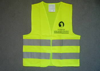Nowa 128/134 Hi-vis Żółta Kamizelka odblaskowa Ostrzegawcza