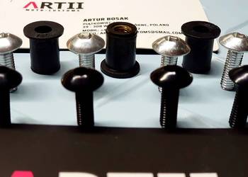 Screws, sleeves, window washers, fairing black or silver