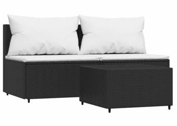 vidaXL 3-cz. zestaw wypoczynkowy do ogrodu, poduszki(SKU:319739)