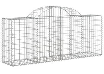 Kosze gabionowe 11 szt 200x50x80/100 cm galwanizowane żelazo WM-3146308