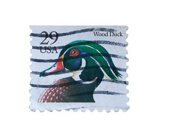 Stary znaczek pocztowy amerykański Wood Duck, 29 centów (1991) unikat