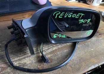 Lusterko prawe PEUGEOT 307 elektryczne 6pin 96347734 srebrne