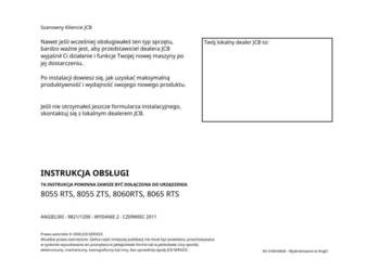 JCB 8055 8060 8065 instrukcja obsługi PL DTR