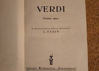 Franciszek Werfel. Verdi. Powieść opery. Leopold Staff.