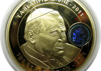 BEATYFIKACJA Jan Paweł II Złoty Medal Srebrny CERTYFIKAT