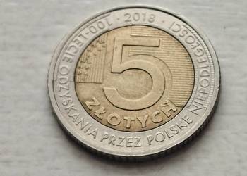 Moneta 5 zł 100-lecie Odzyskania Niepodległości 2018